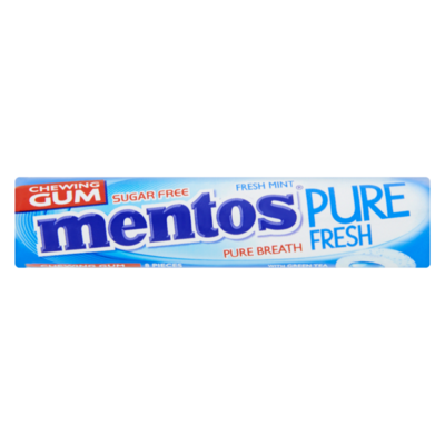 Mentos Gum Pure Fresh Fresh Mint Rol 8 Stuks